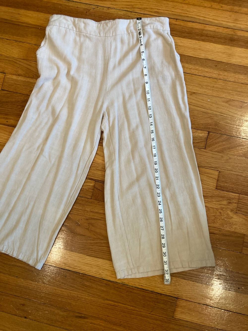 Cotton Linen Blend Wide Leg Pants - Picture 7 of 10